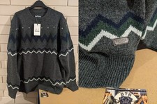 Barbour REGIS 100% Wool FairIsle Chunky Jumper(GREY)25"Pit to Pit(2XL)RRP£99.95