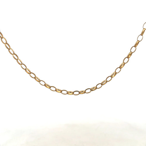 9ct yellow gold belcher - , chain