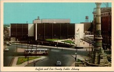 Buffalo New York~Erie County Public Library~Lafayette Square~City Bus~1966 PC