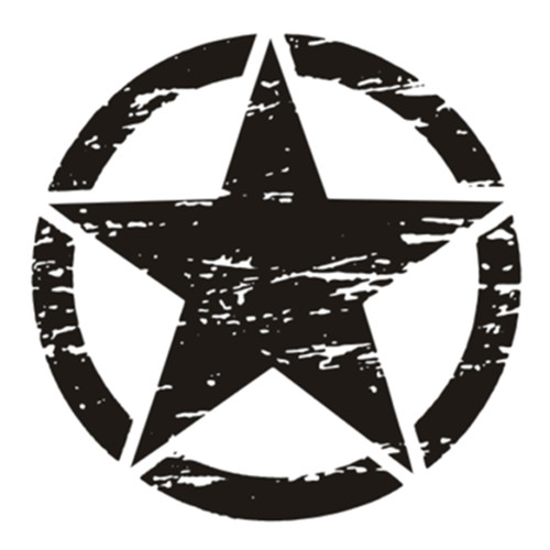 Car body hood army star - body,