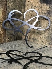 Metal Infinity Heart Art Love Wall Sign Hanging Decor for Living Room Home