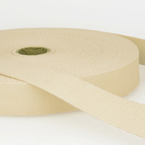 Ivory 100 cotton webbing - cotton,