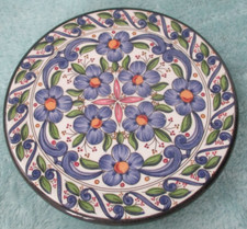 RARE Ceramic Miniature Plate Plaque Wall Hanging Trivet Ceraplat Spain 9cm [k]