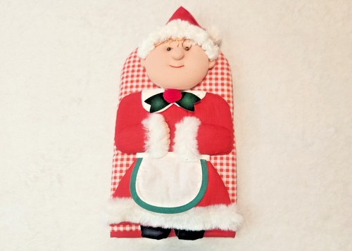 Vintage plush mrs santa claus - plush,