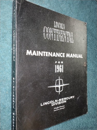 1961 lincoln shop manual - shop,