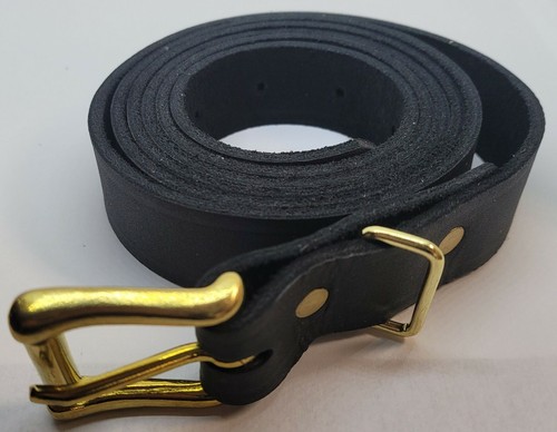 Black long leather - (60"),