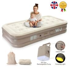 Single Air Bed Inflatable Camping Air Mattress Build inElectric Pump High Raised