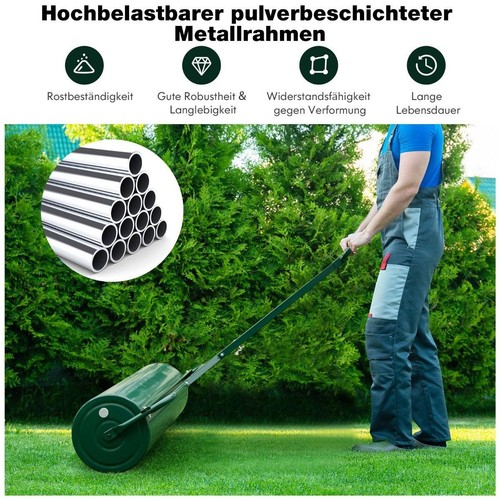 Northio metal lawn roller - lawn, 63l