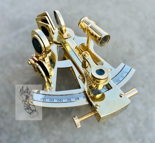 Rare new brass sextant - brass,