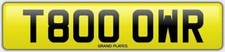 TOWS TOWING NUMBER PLATE T800