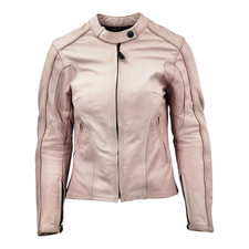 Frank Thomas Women’s Ladies Pink Leather Motorcycle Jacket CE Armour