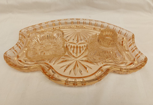Pink glass dressing - pink, table