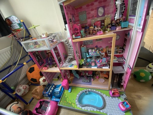 Wooden dolls house large - dolls,
