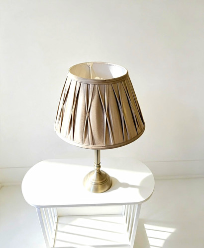 Beige metal fabric table - beige, &