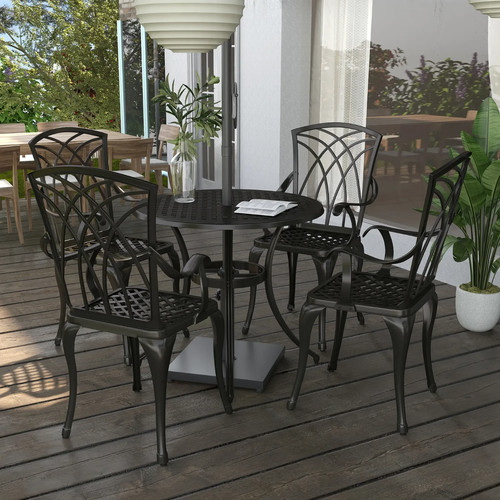 5piece bistro cast aluminium - bistro,