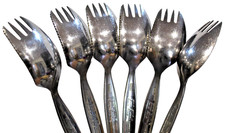 Vtg Splayd 6 Eazi Eater Japan Stainless Steel Cutlery Serrated Spork Buffet Fork