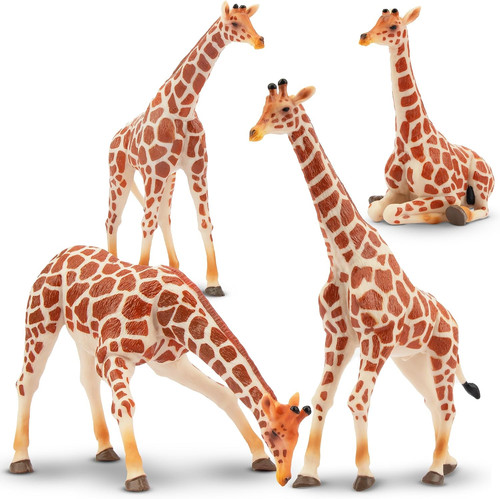4pcs realistic giraffe - realistic,
