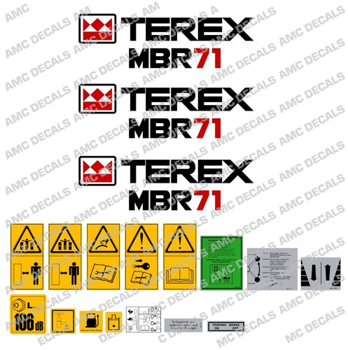 Terex mbr71 roller decals - mbr71,