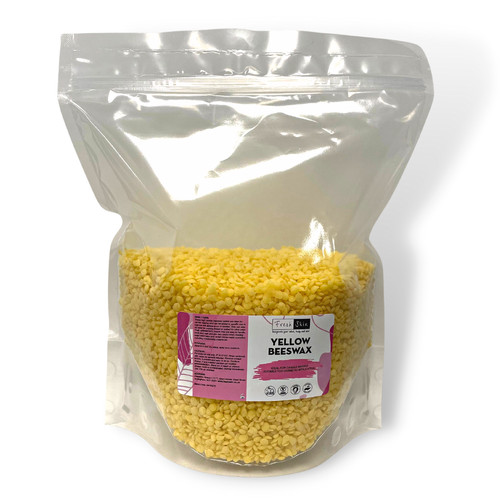 Yellow beeswax pellets - yellow,