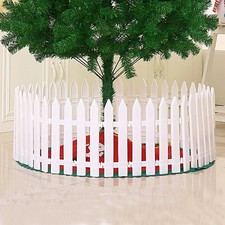 10/20/30PCS Christmas Tree Fence White Plastic Fences Christmas Tree Decorative