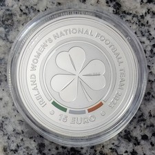 Ireland 15 Euro Silver (.925) Proof Coin 2023 - Ireland Womens Football Team