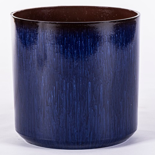 Ocean blue glazed cylinder - blue,