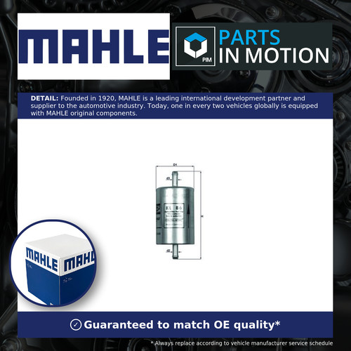 Fuel filter kl86 mahle - fuel,