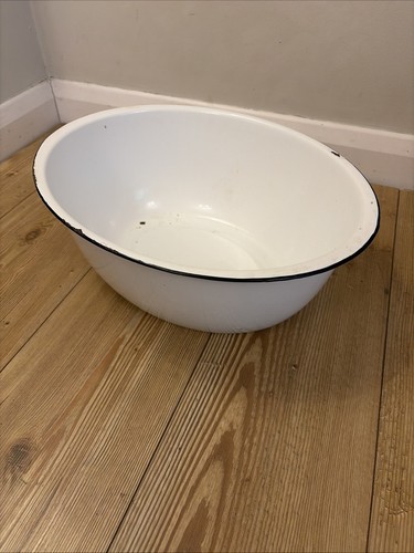 Vintage large white enamel - vintage,
