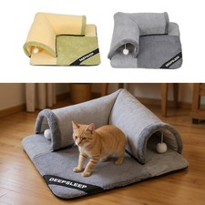 Soft Plush Cat Tunnel Bed Hide