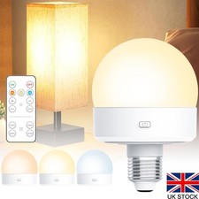 Rechargeable Light Bulb, Battery Powered Light Bulb 3 Colour Temperature Dim UK