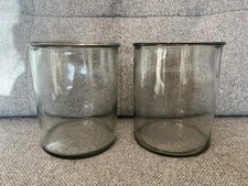 Pair Of Clear Glass Hurricane
