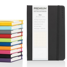 A5 Hardback Dotted Notebook Notepad Notes Diary Journal Premium Book