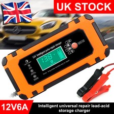 Digital 6A Car Fast Battery Charger 12V Automatic Smart Pulse Repair AGM/GEL UK