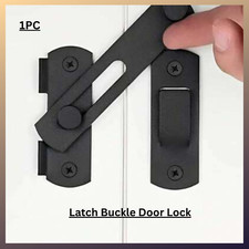 180° Flip Slide Latch Buckle Door Lock, Stainless Steel Security Bolt Lock