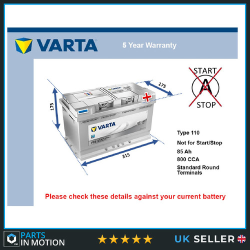 Battery fits lancia thema - fits, 3.6