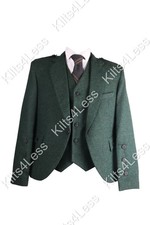 Bottle green tweed crail - tweed,