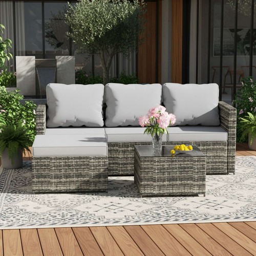 Garden rattan furniture set - rattan,