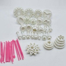 Set 47PCS Fondant Cake Decorating Icing Plunger Cutters Tools MoFF