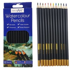 12 Watercolour Pencils Set