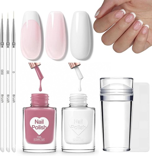 French manicure nail - manicure,