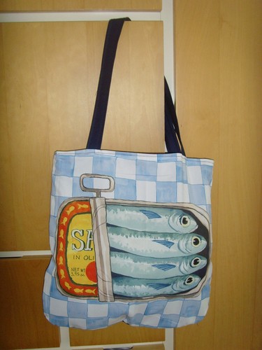 Made blue white sardines - in,