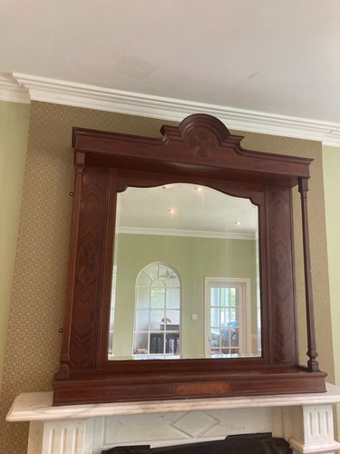 Large antique overmantle - large,