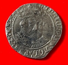 Henry VIII Hammered Groat Facing Portrait Tower 1544-47  Coin WRL Westair