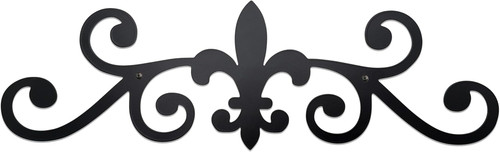 Rustic metal scroll wall - rustic,
