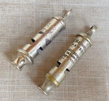 Antique 2x c1890 Met Police 13 Barr St + WW2 ARP Air Raid Warden's Whistle