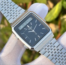 Vintage Seiko Ana/Digi Hammered Case Chrono-Alarm Japan Quartz Watch H357-519A