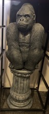 Silver Back Gorilla + Plinth -