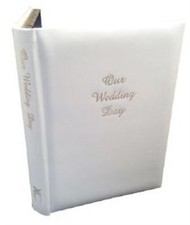 Single CD DVD Prestigious White Wedding Photo Album Case Velvet Padded HQ AAA