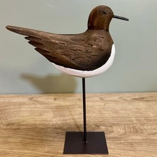 Wooden Bird On Metal Stand
