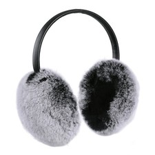 Unisex Real Rex Rabbit Fur Earmuffs Soft Warm Ear Muffs for Winter Ear Warmer